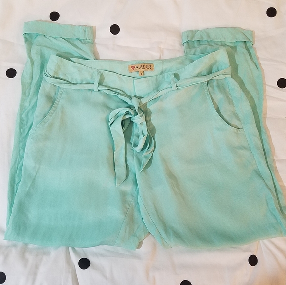 Guess Pants - GUESS Capris Sea Green.  Size 8